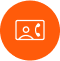 Video call icon representing virtual meeting or support
